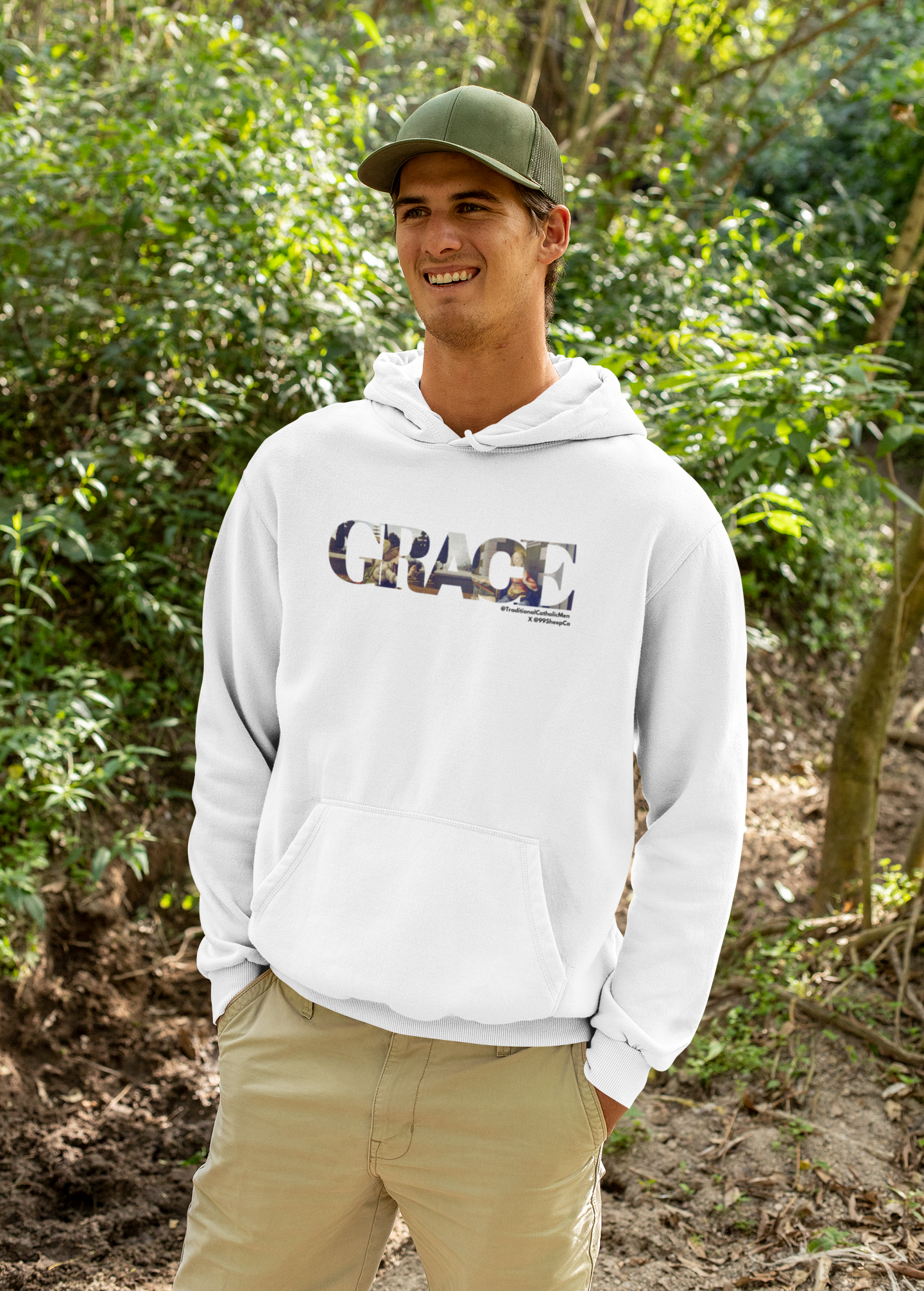 Grace - The Annunciation - Premium Unisex Pullover Hoodie