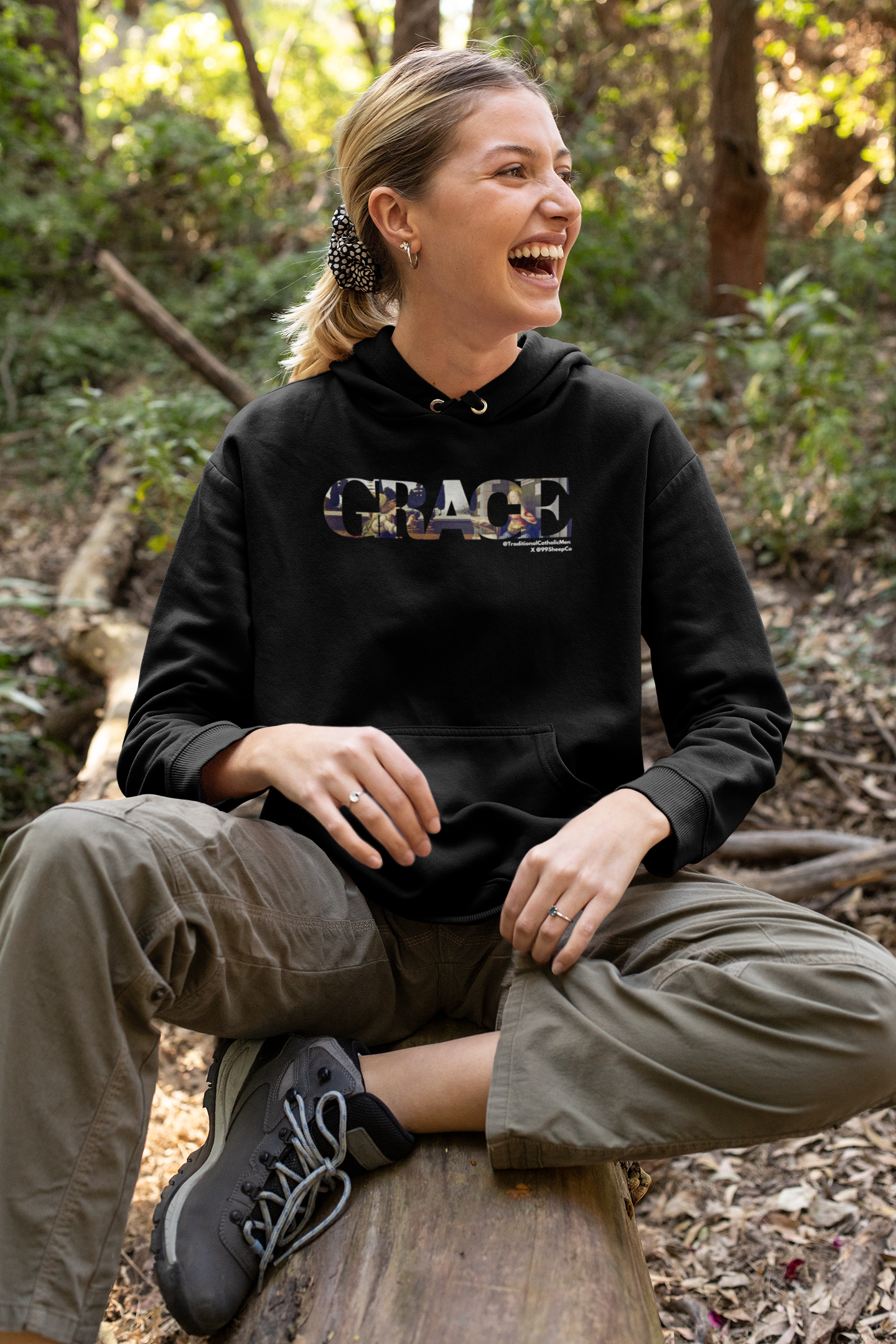 Grace - The Annunciation - Premium Unisex Pullover Hoodie