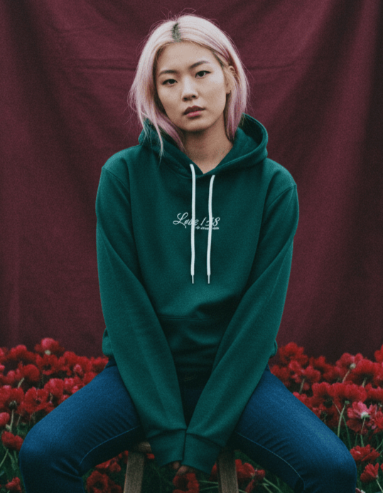 Behold the Handmaid of the Lord - Premium Women's Hoodie - 99 Sheep Signature Collection