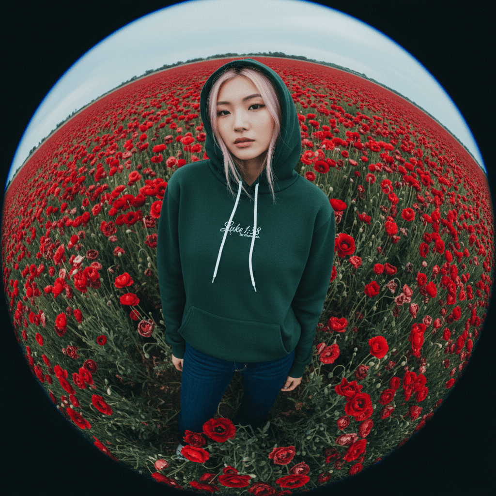 Behold the Handmaid of the Lord - Premium Women's Hoodie - 99 Sheep Signature Collection