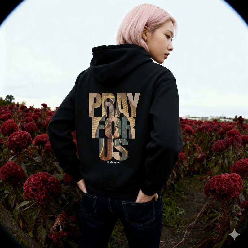 Our Lady of Guadalupe - Pray for Us - Premium Unisex Hoodie — worn