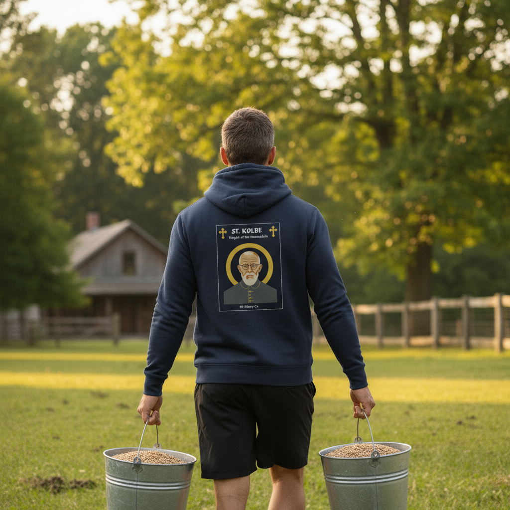 St. Maximillian Kolbe - Battle Ready - Premium Unisex Hoodie