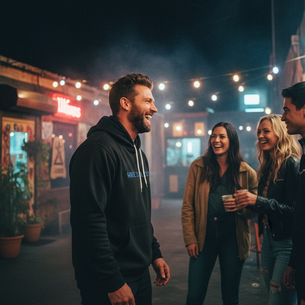 Carthage Nights - St. Augustine - Premium Retro Vaporware Unisex Hoodie