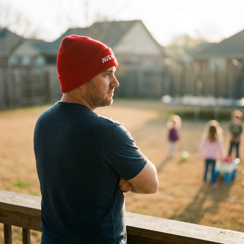 Ave Maria Embroidered Cuffed Beanie Unisex